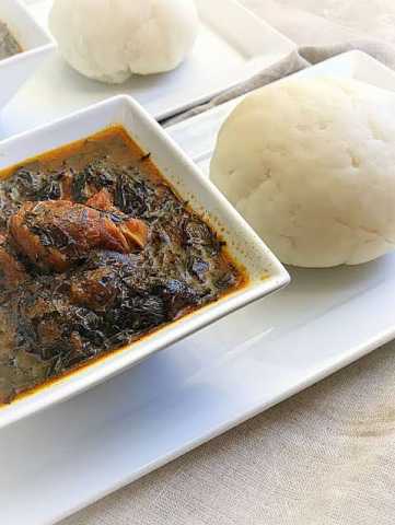 Pounded yam is a popular meal usually served at Nigerian events
