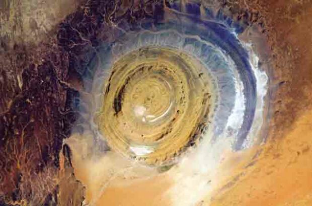 Mysterious Places in Africa -Giant blue eye of Africa in Mauritania