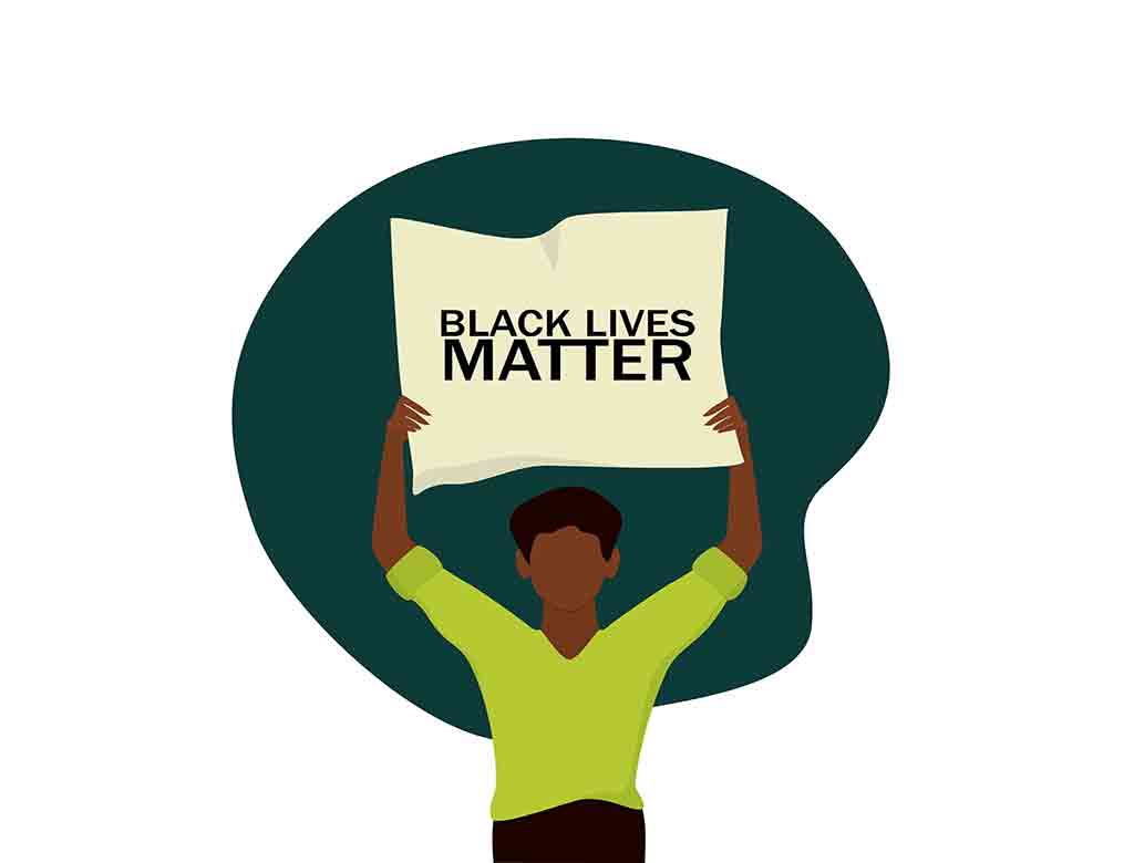 shooting of Daunte writing - avatar holding black lives matter placard