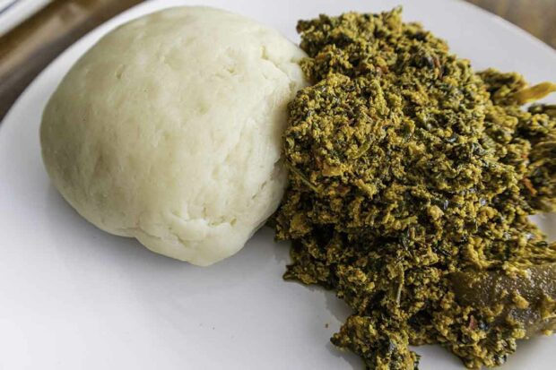 Nigerian food called Iyan and also called pounded yam in English
